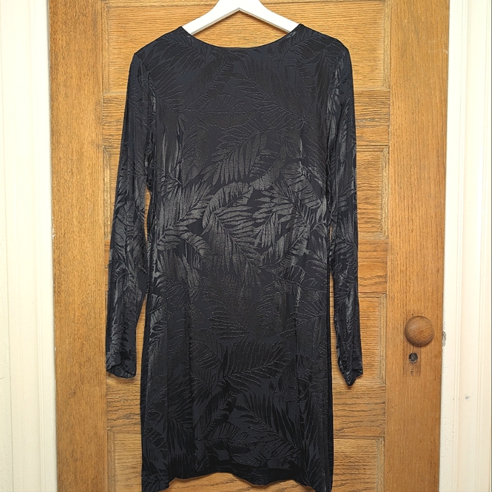 H&M navy satin shift dress